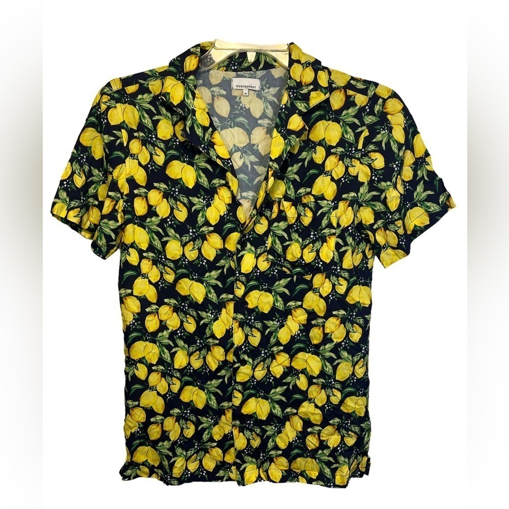Rare! Weworewhat Lemons All Over Button Down Viscose Shirt